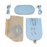 Maxbell Handmade PU Leather Bag Making Kit Shoulder Strap with Hardware Accessory Blue