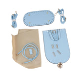 Maxbell Handmade PU Leather Bag Making Kit Shoulder Strap with Hardware Accessory Blue