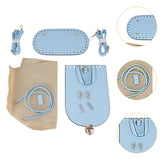 Maxbell Handmade PU Leather Bag Making Kit Shoulder Strap with Hardware Accessory Blue