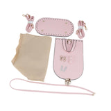 Maxbell Handmade PU Leather Bag Making Kit Shoulder Strap with Hardware Accessory Pink