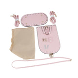 Maxbell Handmade PU Leather Bag Making Kit Shoulder Strap with Hardware Accessory Pink