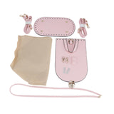 Maxbell Handmade PU Leather Bag Making Kit Shoulder Strap with Hardware Accessory Pink