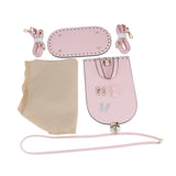 Maxbell Handmade PU Leather Bag Making Kit Shoulder Strap with Hardware Accessory Pink