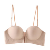 Maxbell Front Closure Bra Women Nonslip Wireless Bra for Daily Work Commuting Travel S
