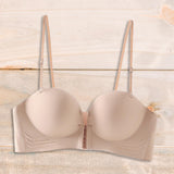 Maxbell Front Closure Bra Women Nonslip Wireless Bra for Daily Work Commuting Travel L