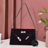 Maxbell Women Shoulder Bag Lightweight Pouch Crossbody Bag for Street Vacation Party Black