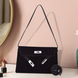 Maxbell Women Shoulder Bag Lightweight Pouch Crossbody Bag for Street Vacation Party Black