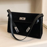 Maxbell Women Shoulder Bag Lightweight Pouch Crossbody Bag for Street Vacation Party Black