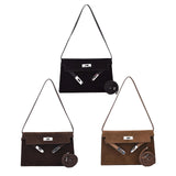 Maxbell Women Shoulder Bag Lightweight Pouch Crossbody Bag for Street Vacation Party Black