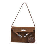 Maxbell Women Shoulder Bag Lightweight Pouch Crossbody Bag for Street Vacation Party Dark Brown