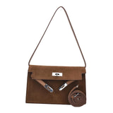 Maxbell Women Shoulder Bag Lightweight Pouch Crossbody Bag for Street Vacation Party Dark Brown