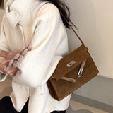 Maxbell Women Shoulder Bag Lightweight Pouch Crossbody Bag for Street Vacation Party Dark Brown