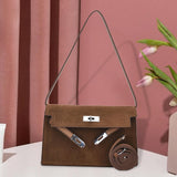 Maxbell Women Shoulder Bag Lightweight Pouch Crossbody Bag for Street Vacation Party Dark Brown