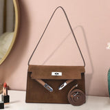 Maxbell Women Shoulder Bag Lightweight Pouch Crossbody Bag for Street Vacation Party Dark Brown