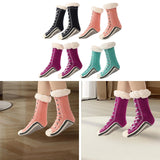 Maxbell Womens Fuzzy Socks Stocking Thermal Floor Socks for Bedroom Living Room Home Black