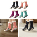 Maxbell Womens Fuzzy Socks Stocking Thermal Floor Socks for Bedroom Living Room Home Black