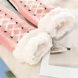 Maxbell Womens Fuzzy Socks Stocking Thermal Floor Socks for Bedroom Living Room Home Black