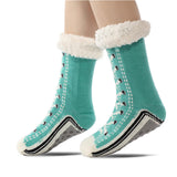 Maxbell Womens Fuzzy Socks Stocking Thermal Floor Socks for Bedroom Living Room Home Black