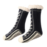 Maxbell Womens Fuzzy Socks Stocking Thermal Floor Socks for Bedroom Living Room Home Black