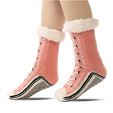 Maxbell Womens Fuzzy Socks Stocking Thermal Floor Socks for Bedroom Living Room Home Black