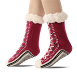 Maxbell Womens Fuzzy Socks Stocking Thermal Floor Socks for Bedroom Living Room Home Black