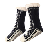 Maxbell Womens Fuzzy Socks Stocking Thermal Floor Socks for Bedroom Living Room Home Black