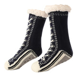 Maxbell Womens Fuzzy Socks Stocking Thermal Floor Socks for Bedroom Living Room Home Black