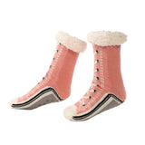 Maxbell Womens Fuzzy Socks Stocking Thermal Floor Socks for Bedroom Living Room Home Pink