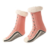 Maxbell Womens Fuzzy Socks Stocking Thermal Floor Socks for Bedroom Living Room Home Pink