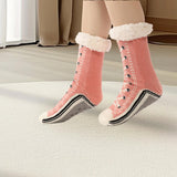 Maxbell Womens Fuzzy Socks Stocking Thermal Floor Socks for Bedroom Living Room Home Pink