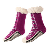 Maxbell Womens Fuzzy Socks Stocking Thermal Floor Socks for Bedroom Living Room Home Purple