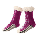 Maxbell Womens Fuzzy Socks Stocking Thermal Floor Socks for Bedroom Living Room Home Purple