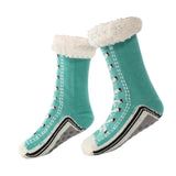Maxbell Womens Fuzzy Socks Stocking Thermal Floor Socks for Bedroom Living Room Home Blue