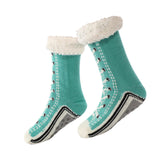 Maxbell Womens Fuzzy Socks Stocking Thermal Floor Socks for Bedroom Living Room Home Blue
