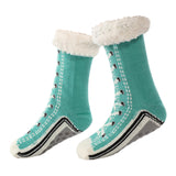 Maxbell Womens Fuzzy Socks Stocking Thermal Floor Socks for Bedroom Living Room Home Blue
