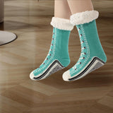 Maxbell Womens Fuzzy Socks Stocking Thermal Floor Socks for Bedroom Living Room Home Blue