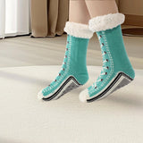 Maxbell Womens Fuzzy Socks Stocking Thermal Floor Socks for Bedroom Living Room Home Blue