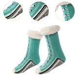 Maxbell Womens Fuzzy Socks Stocking Thermal Floor Socks for Bedroom Living Room Home Blue