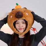 Maxbell Capybara Headgear Hat Cosplay Toy Cap for Birthday Stage Performance Holiday