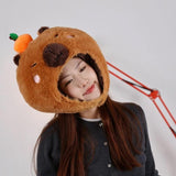 Maxbell Capybara Headgear Hat Cosplay Toy Cap for Birthday Stage Performance Holiday