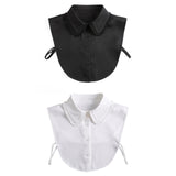 Maxbell Ruffle Fake Collar False Collar for Women Half Top Stylish Detachable Collar Black