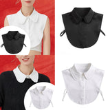 Maxbell Ruffle Fake Collar False Collar for Women Half Top Stylish Detachable Collar Black