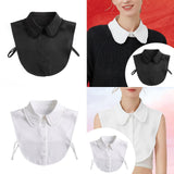 Maxbell Ruffle Fake Collar False Collar for Women Half Top Stylish Detachable Collar Black