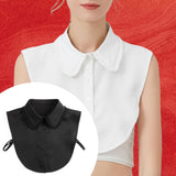 Maxbell Ruffle Fake Collar False Collar for Women Half Top Stylish Detachable Collar Black