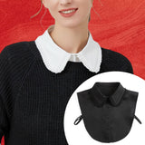 Maxbell Ruffle Fake Collar False Collar for Women Half Top Stylish Detachable Collar Black
