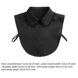 Maxbell Ruffle Fake Collar False Collar for Women Half Top Stylish Detachable Collar Black