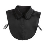 Maxbell Ruffle Fake Collar False Collar for Women Half Top Stylish Detachable Collar Black