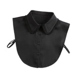 Maxbell Ruffle Fake Collar False Collar for Women Half Top Stylish Detachable Collar Black