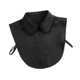 Maxbell Ruffle Fake Collar False Collar for Women Half Top Stylish Detachable Collar Black