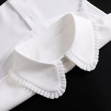 Maxbell Ruffle Fake Collar False Collar for Women Half Top Stylish Detachable Collar White